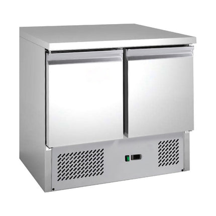 Saladette mit eingebauter Kühlung | 2 Türen | Volumen: 159 Liter | 900 x 700 x 850 mm von A & S Gastro – Kühltische für die Gastronomie