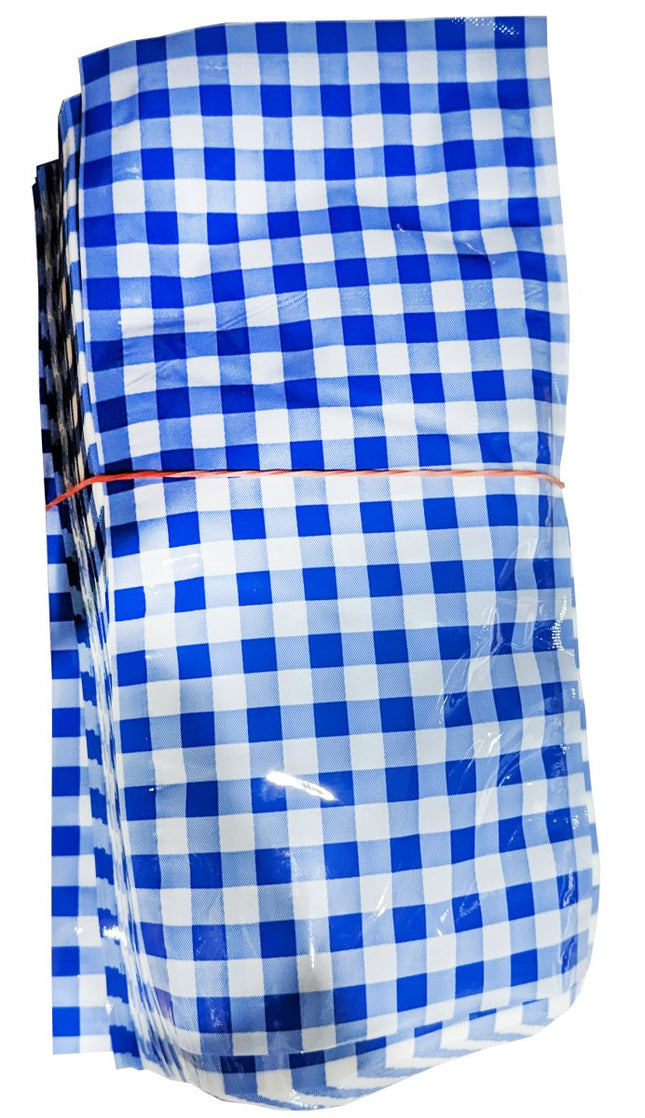 1000 Siegelrandbeutel Vakuumbeutel 125x250 90µ blau weiß kariert - Salmgastro Onlineshop-8127920-Bayer-