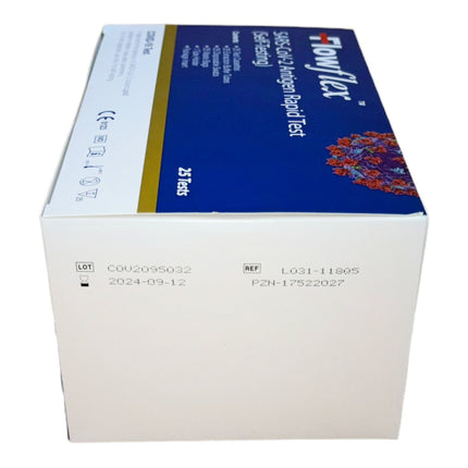 25 Stück Corona Schnelltest FlowFlex Nasal Antigen Laientest CE0123 MHD 09/24 - Salmgastro Onlineshop-8169953-FlowFlex-
