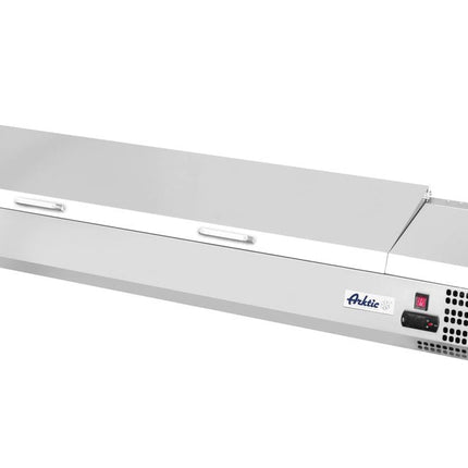Aufsatz-Kühlvitrine Gastronorm 1/3, Arktic, 9x GN 1/3, 230V/180W, 2005x395x(H)290mm - Salmgastro Onlineshop-233993-Hendi-8711369233993