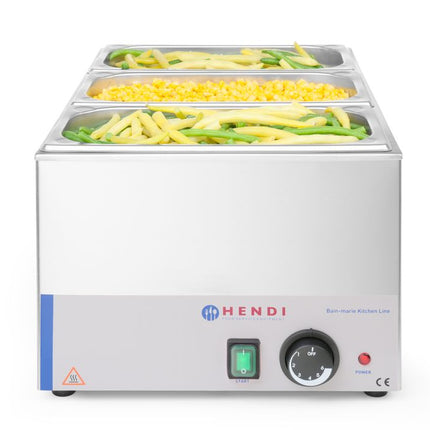 Bain-Marie Kitchen Line, HENDI, Kitchen Line, 230V/1200W, 340x540x(H)250mm - Salmgastro Onlineshop-238905-Hendi-8711369238905