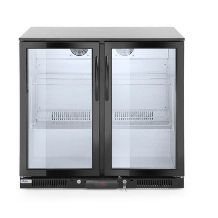 Bar Kühlschrank, doppeltürig 200L, Arktic, 220-240V/160W, 900x500x(H)900mm - Salmgastro Onlineshop-235829-Hendi-8711369235829