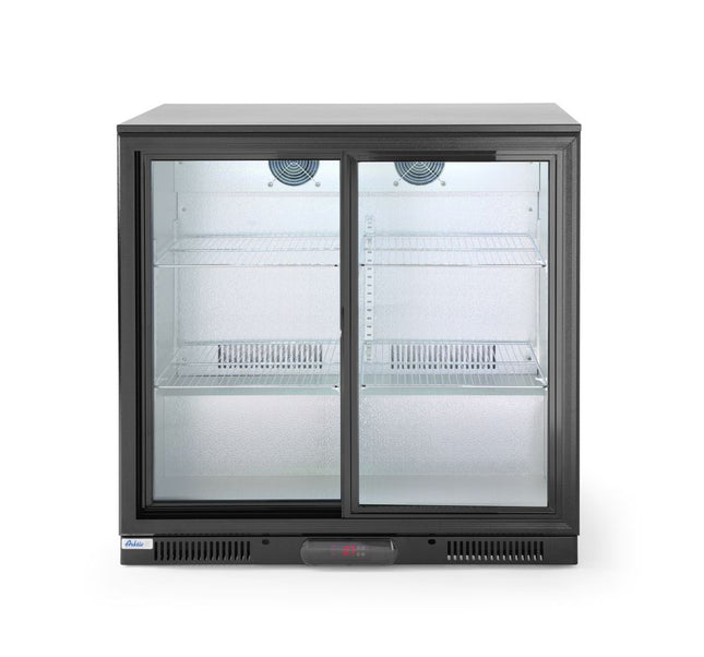 Bar Kühlschrank mit Schiebetüren 197 L, Arktic, 220-240V/160W, 900x500x(H)900mm - Salmgastro Onlineshop-233917-Hendi-8711369233917