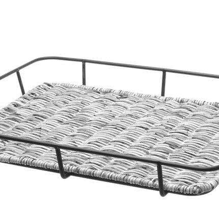 Brotkorb mit Edelstahlrand, HENDI, Grau, 400x300x(H)50mm - Salmgastro Onlineshop-426524-Hendi-8711369426524