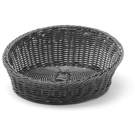 Brotkorb, rund abgeschrägt, HENDI, Schwarz, ø310x(H)120mm - Salmgastro Onlineshop-426579-Hendi-8711369426579