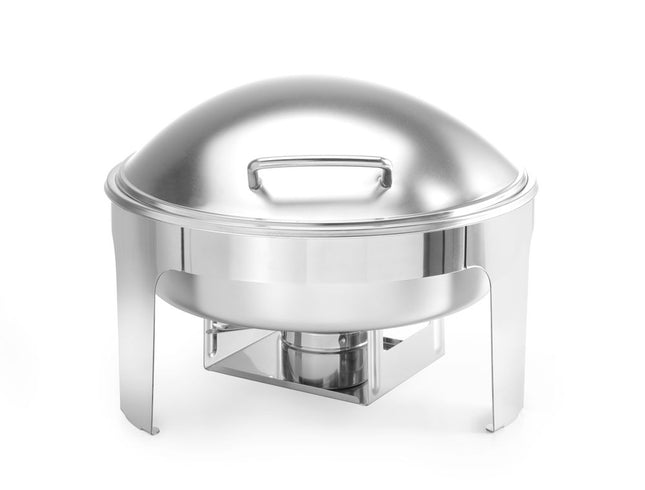 Chafing Dish rund, satiniert, HENDI, Profi Line, 6L, 465x420x(H)320mm - Salmgastro Onlineshop-470282-Hendi-8711369470282