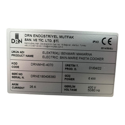 DRN Elektrischer Nudelkocher inkl. passendem Untergestell - Salmgastro Onlineshop-8170596-DRN-+8170608