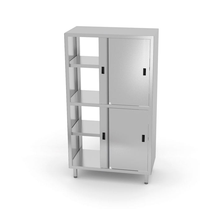 Durchreicheschrank mit Trennwand und Schiebetüren, HENDI, Kitchen Line, 1000x600x(H)1800mm - Salmgastro Onlineshop-811108-Hendi-8711369811108