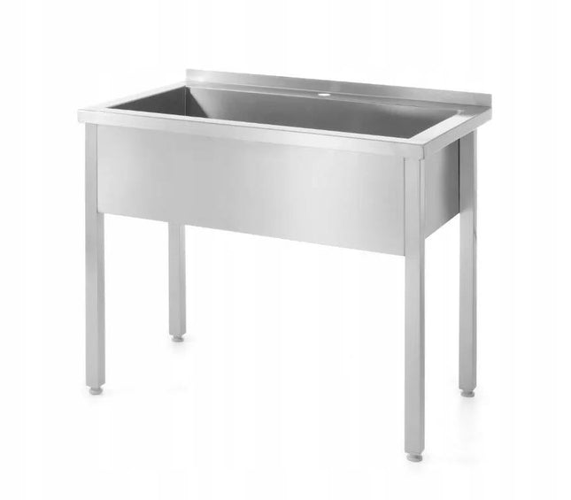 Einzelspültisch - geschweißt, Tiefe 700 mm, Becken 300 mm, HENDI, Profi Line, 800x700x(H)850mm - Salmgastro Onlineshop-812853-Hendi-8711369812853