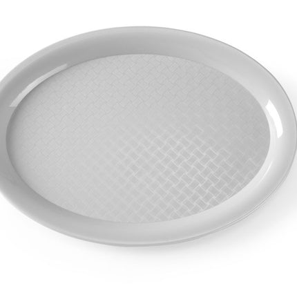 Fast-Food-Tablett aus Polypropylen, oval, HENDI, Grau, 265x195x(H)15mm - Salmgastro Onlineshop-878507-Hendi-8711369878507