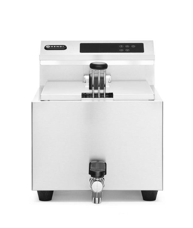 Friteuse Profi Line digital - mit Ablasshahn - 8 l, HENDI, Profi Line, 8L, 230V/3500W, 300x515x(H)345mm - Salmgastro Onlineshop-207369-Hendi-8711369207369