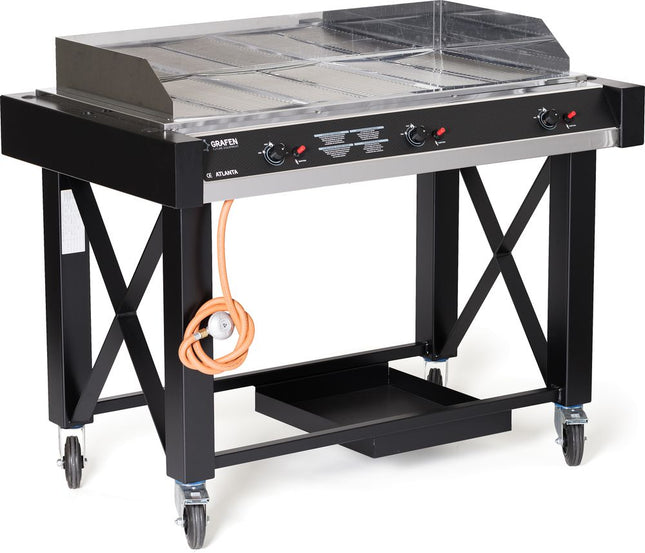 Gasgrill Atlanta, HENDI, Schwarz, 13kW, 1285x770x(H)917mm - Salmgastro Onlineshop-700105-Hendi-8711369700105