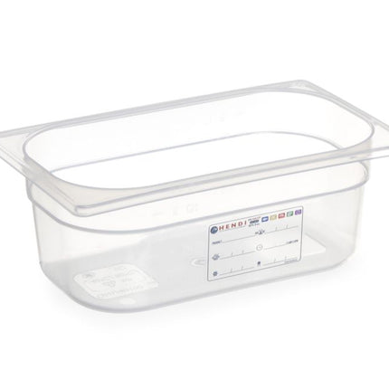 Gastronorm Behälter 1/4, HENDI, GN 1/4, 4L, Transparent, 265x162x(H)150mm - Salmgastro Onlineshop-880364-Hendi-8711369880364