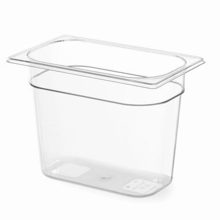 Gastronorm Behälter 1/4, HENDI, Profi Line, GN 1/4, 5,5L, Transparent, 265x162x(H)200mm - Salmgastro Onlineshop-861608-Hendi-8711369861608