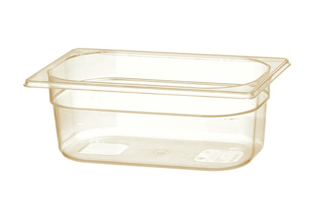 Gastronorm Behälter 1/4, hochtemperatubeständig, HENDI, GN 1/4, 2,6L, Transparent, 265x162x(H)100mm - Salmgastro Onlineshop-869574-Hendi-8711369869574