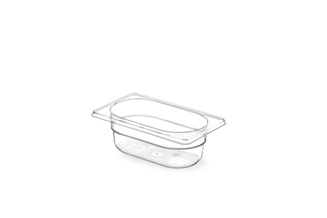 Gastronorm Behälter 1/9, HENDI, GN 1/9, 0,6L, Transparent, 176x108x(H)65mm - Salmgastro Onlineshop-869734-Hendi-8711369869734