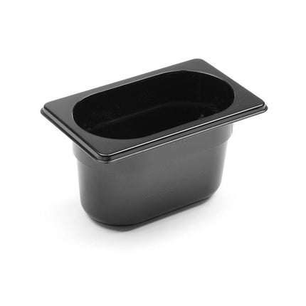 Gastronorm Behälter 1/9, HENDI, GN 1/9, 1L, Schwarz, 176x108x(H)100mm - Salmgastro Onlineshop-862827-Hendi-8711369862827