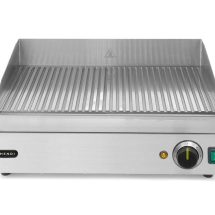 Grillplatte, HENDI, Profi Line, gerillte Ausführung, 230V/2400W, 550x420x(H)240mm - Salmgastro Onlineshop-203170-Hendi-8711369203170