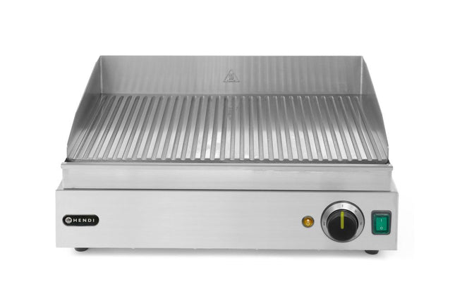 Grillplatte, HENDI, Profi Line, gerillte Ausführung, 230V/2400W, 550x420x(H)240mm - Salmgastro Onlineshop-203170-Hendi-8711369203170