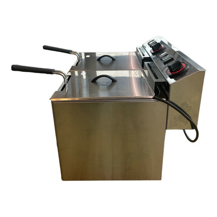 Hagsfeld Elektro Fritteuse Plus E77 2x8 L 230V Vorführgerät - Salmgastro Onlineshop-8174711-Hagsfeld-