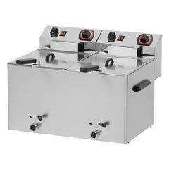 Hagsfeld Elektro Fritteuse Plus F77T 2x8 L 400V - Salmgastro Onlineshop-8173124-Hagsfeld-