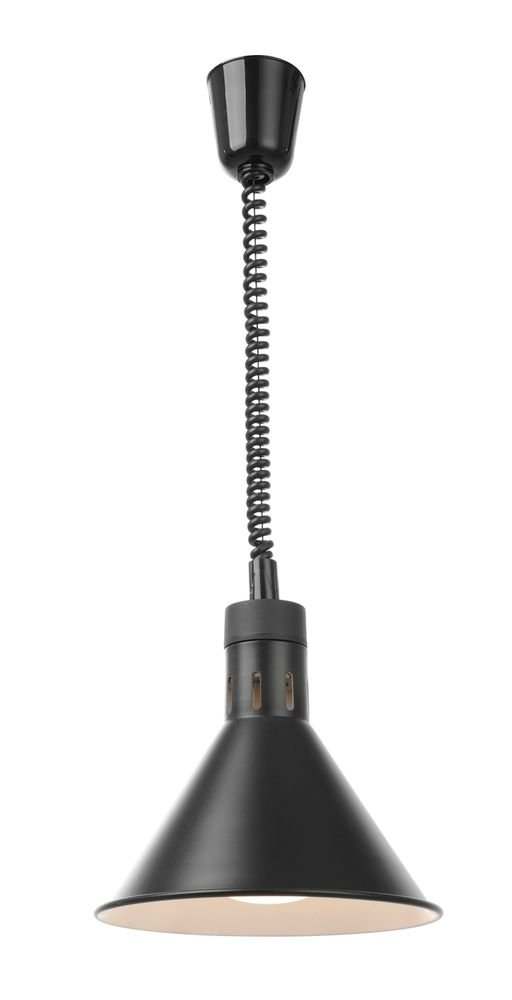 Höhenverstellbare Wärmelampe, konisch, HENDI, Schwarz, 230V/250W, ø275x(H)250mm - Salmgastro Onlineshop-273845-Hendi-8711369273845
