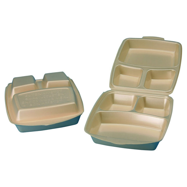 IP Verpackungen 1 Karton Dinner-Box, beige, 3-geteilt - Salmgastro Onlineshop-1637-IP Verpackungen Inde-