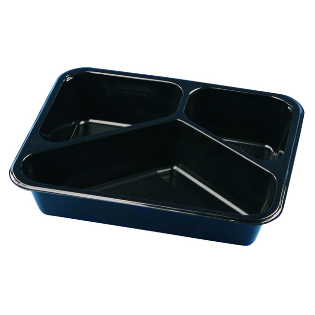 IP Verpackungen 1 Karton Siegelschalen PP 3-geteilt schwarz - Salmgastro Onlineshop-1233-IP Verpackungen Inde-