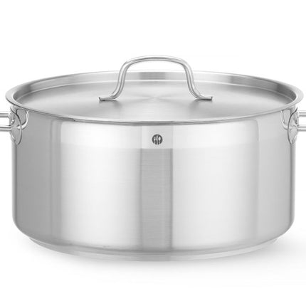 Kochtopf, niedrig - mit Deckel, HENDI, Profi Line, 12L, ø320x(H)150mm - Salmgastro Onlineshop-830604-Hendi-8711369830604