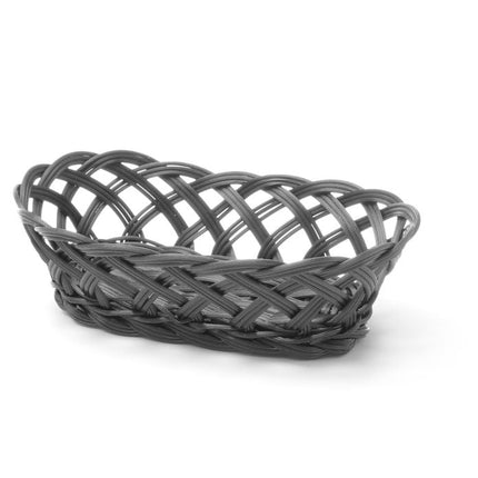 Körbe mit gewebtem Rand, HENDI, oval, Schwarz, 225x130x(H)55mm - Salmgastro Onlineshop-426234-Hendi-8711369426234