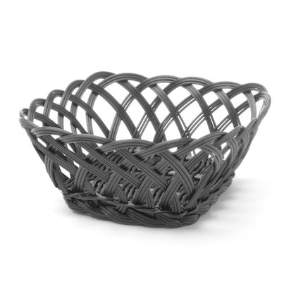Körbe mit gewebtem Rand, HENDI, quadratisch, Schwarz, 190x190x(H)80mm - Salmgastro Onlineshop-426227-Hendi-8711369426227