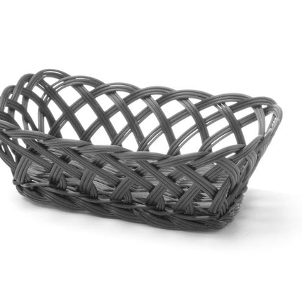 Körbe mit gewebtem Rand, HENDI, rechteckig, Schwarz, 225x150x(H)65mm - Salmgastro Onlineshop-426241-Hendi-8711369426241