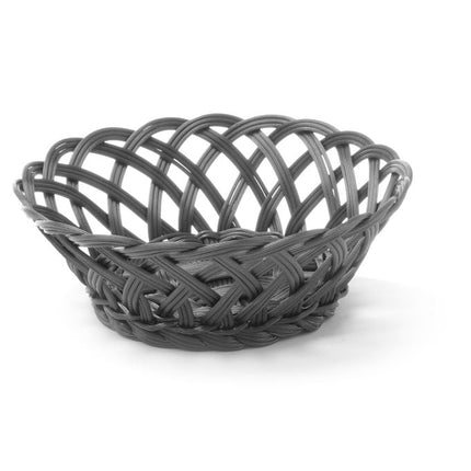 Körbe mit gewebtem Rand, HENDI, rund, Schwarz, 200x200x(H)65mm - Salmgastro Onlineshop-426258-Hendi-8711369426258