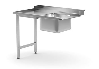 Ladetisch mit Spülbecken für Geschirrspüler, HENDI, linke Seite, 1200x700x(H)850mm - Salmgastro Onlineshop-231777-Hendi-8711369231777