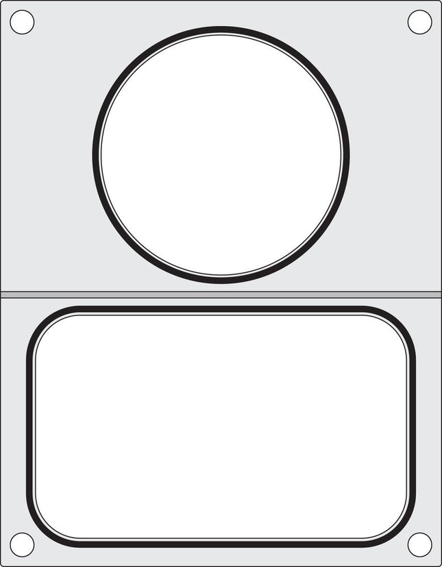 Matrize für HENDI Versiegelungsmaschine, HENDI, zwei Behälter (1x 178x113 mm, 1x ø115 mm) - Salmgastro Onlineshop-805657-Hendi-8711369805657