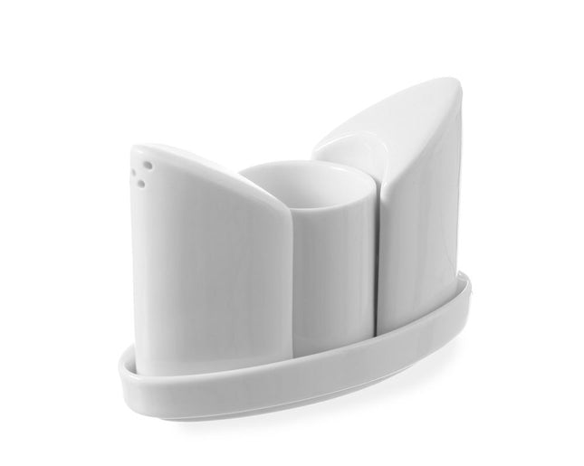 Menage Set, HENDI, Pfeffer, Salz & Zahnstocher, 125x54x(H)90mm - Salmgastro Onlineshop-786420-Hendi-8711369786420