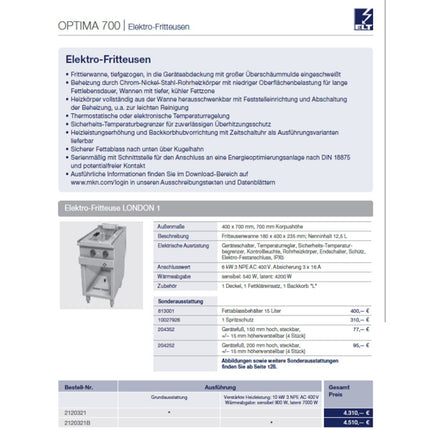 MKN Friteuse OPTIMA 700 LONDON 1 - Salmgastro Onlineshop-8170477-MKN-