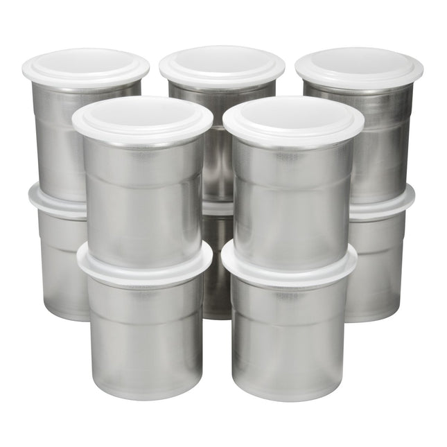 Pacojet 10er-Set Chromstahl Edelstahl Pacossierbecher inkl. Deckel Neu - Salmgastro Onlineshop-8172607-Pacojet-