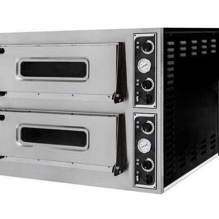 Pizzaofen Basic 44, HENDI, 2 Kammern, 400V/9400W, 975x814x(H)860mm - Salmgastro Onlineshop-226698-Hendi-8711369226698