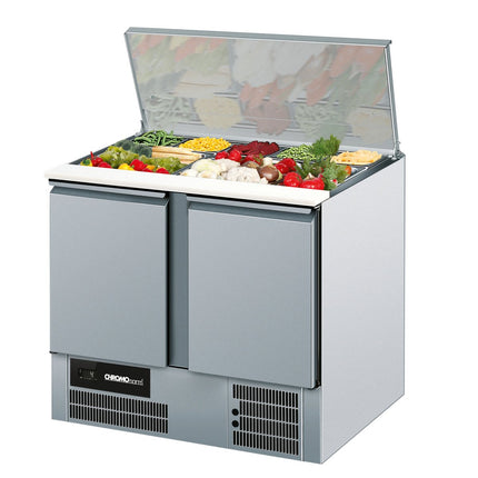 Saladette mit 2 Türen - Salmgastro Onlineshop-CKTS079500EV-Chromonorm-