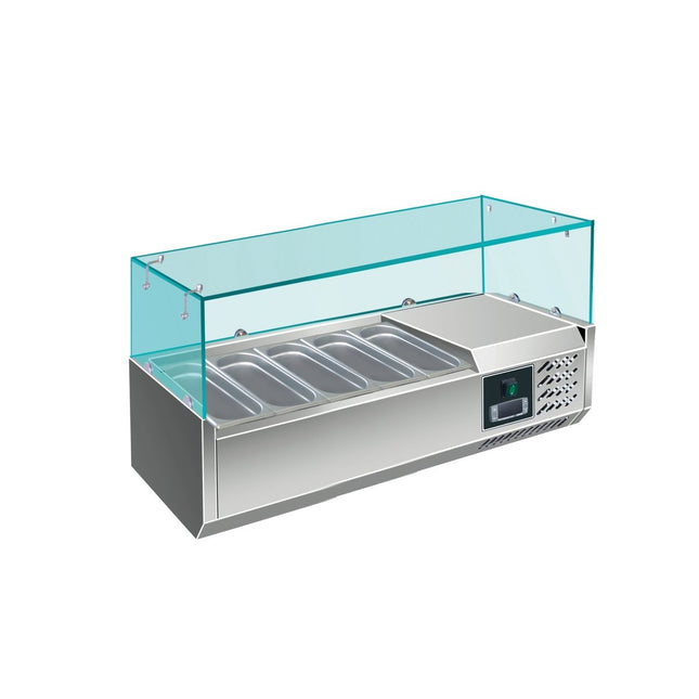 SARO Aufsatzkühlvitrine Modell EVRX 1200/330 - Salmgastro Onlineshop-465-2000-Saro-4017337050895