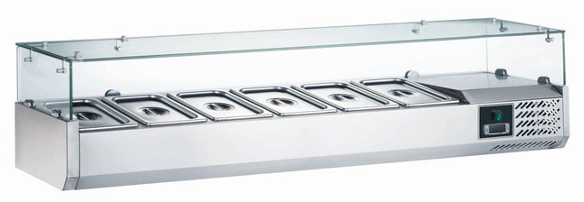 SARO Aufsatzkühlvitrine Modell EVRX 1500/380 - Salmgastro Onlineshop-465-2107-Saro-4017337057610
