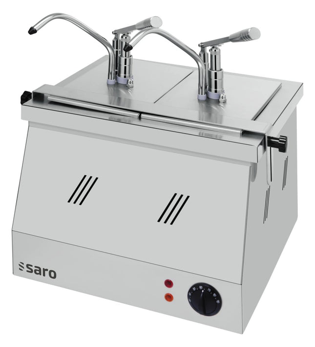 SARO Bainmarie 2X1/4 GN 200 mit Dispenser BM-0214 - Salmgastro Onlineshop-421-2500-Saro-4017337055920