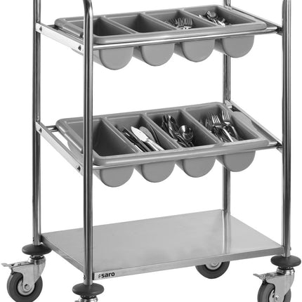 SARO Besteckwagen Modell INES - Salmgastro Onlineshop-213-4005-Saro-4017337213924