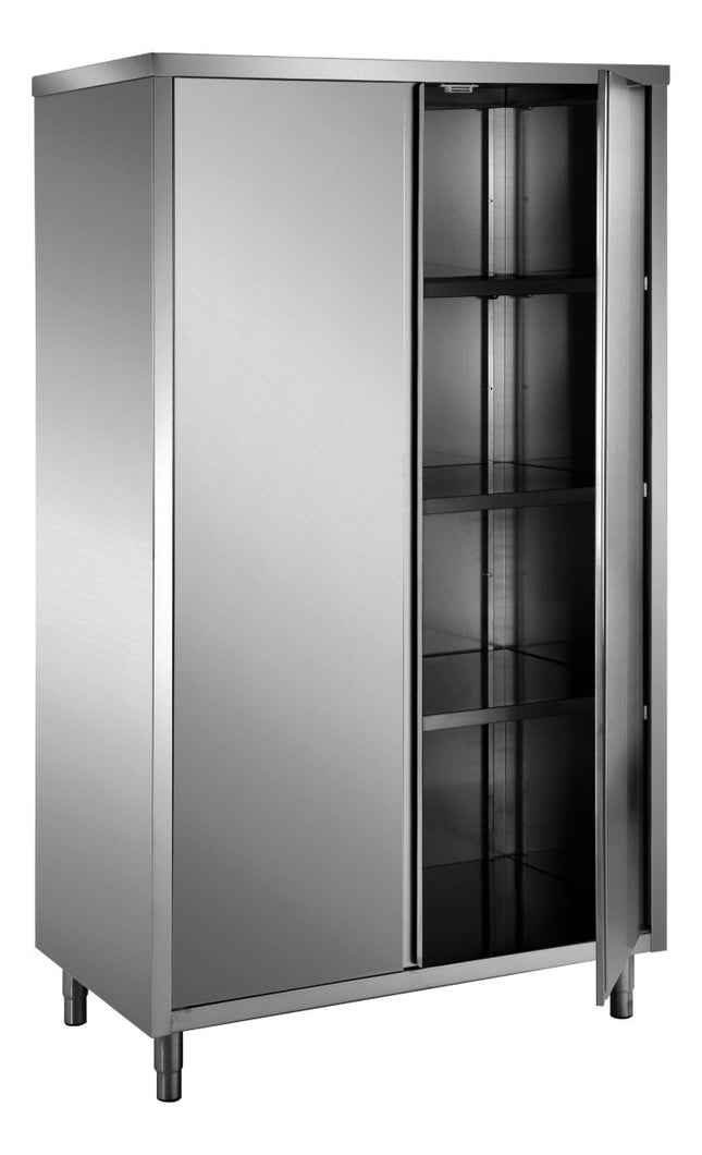 SARO Edelstahl-Lagerschrank mit 2 Flügeltüren, 1200x600 mm, AISI 304 - Salmgastro Onlineshop-700-8350-Saro-4017337061952