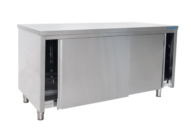 SARO Edelstahlschrank Schiebetür - 600 mm Tiefe, Breite 1200mm - Salmgastro Onlineshop-600-2005-Saro-4017337049509