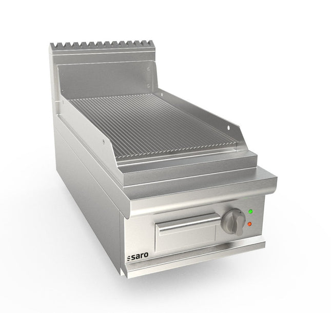 SARO Elektrogriddleplatte 400mm breit Tisch gerillt Modell LQ / FTE2BBR - Salmgastro Onlineshop-423-8705-Saro-4017337063123