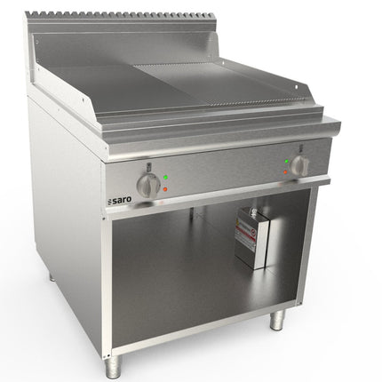 SARO Elektrogriddleplatte 800mm breit Stand 1/2+1/2 Modell LQ / FTG4BAM - Salmgastro Onlineshop-423-8745-Saro-4017337063208