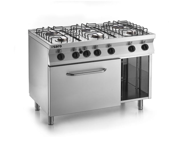 SARO Fast-Serie Gasherd mit Gasbackofen Modell F7/FUG6LN - Salmgastro Onlineshop-423-1615-Saro-4017337048595