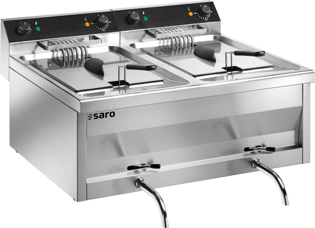 SARO Fritteuse Tischmodell GASTROLINE 9+9V - Salmgastro Onlineshop-172-4025-Saro-4017337172993